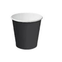 8 Oz Black Matte Finish Single Wall Coffee Cup - Sleeve of 50