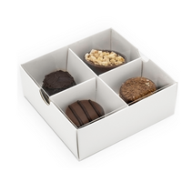 Chocolate Box with Clear Lid 8x8x3cm - 10 Pack 