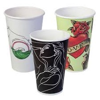 Single Wall Aqueous lined INK Series printed cups - 50/sl