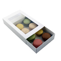 Slice Boxes with window lid 5 pack - 18 cm x 11.2 cm x 3.7 cm High 
