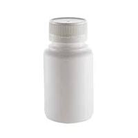 White HDPE Tablet Bottle - 120ml - With Tamper Proof Lid 55ml/38m
