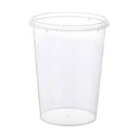 Clear Locksafe Cup - with clear lid - 520ml - 20 p/pack