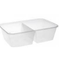 Rectangular 2 compartment Takeaway Container 750ml -50/Sleeve 
