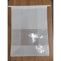 White Tin Tie Bags Large - packet of 50