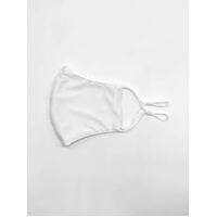 Reusable White Face Mask -each