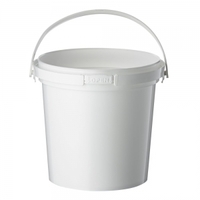 White 1lt Pail Bucket with handle - each