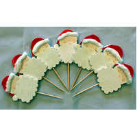 Santa Cupcake Toppers - 8 pack