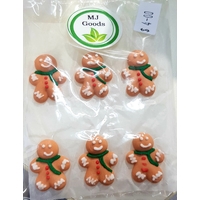 Gingerbread Men Cupcake Toppers 25mm -  6pkt 