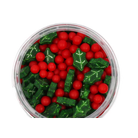 Deck the Halls Sprinkles 70g (Holly and Berry)