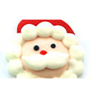 Santa Face Sugar Decorations  - 6/pack