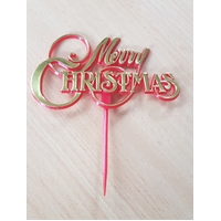 Merry Christmas Plaque Pin 95x55cm (ea) 