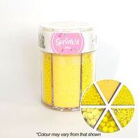 Yellow Edible Cake Decorations Sprinkles Sugar Balls/Jimmies/Sequins/Sanding Sugar 200g