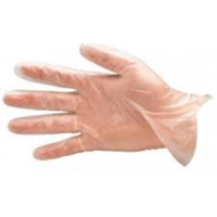 Clear powdered Vinyl Gloves