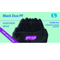 Black Duo Powder Free Gloves - 100 per box