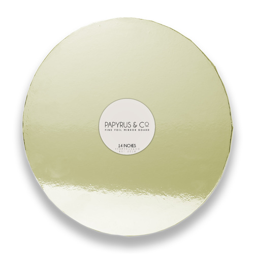 14 inch Gold Mirror MDF Cake Board Round  - each