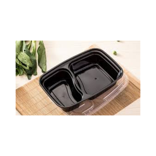 Bento Box 2 Compartment Sleeve of 50 Containers & 50 lids