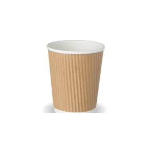CTN 8 Oz Brown Triple wall Corrugated cup - 500/Carton