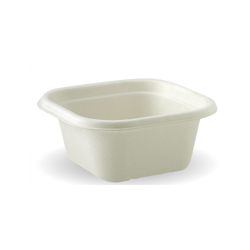 480ml Sugarcane Square Container - 50/Sleeve