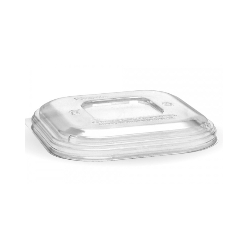 Clear PET Lid for Sugarcane Sq Container 50/Sleeve
