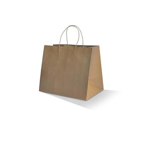 Brown Kraft Bag/Twisted paper handle/Takeaway Medium Plus 25 per sleeve (10per carton)