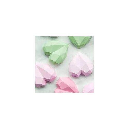  Geo Hearts Mould - 8 hearts