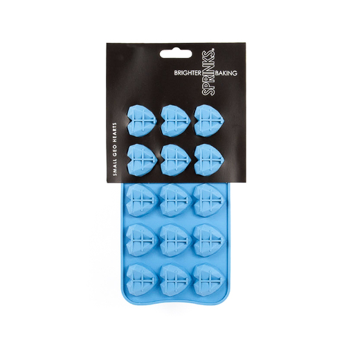 Small Geo Heart Mould - 15 hearts 