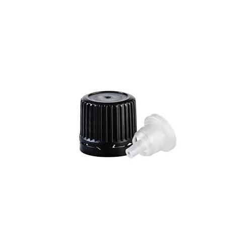 Black Dropper Cap - tamper proof - each