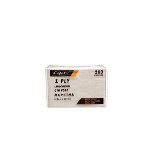 1-Ply  Lunch Napkin, white 500 per pack (6)