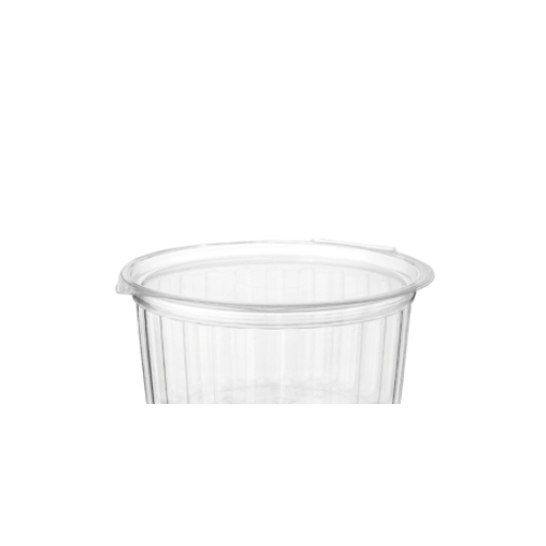 341ml (12oz) Clear Food Bowls with hinged flat lid - sleeve of 25