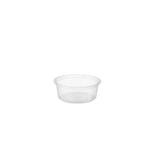 Small Round Takeaway Containers Round Clear ,Size: 70 ml / 2 oz,