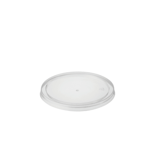 Clear Round Container Lids - One Lid Fits All 77 mm  50 per sleeve 