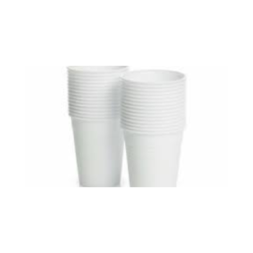 7 Oz White Plastic drink cups (200ml) - Sleeve of 50