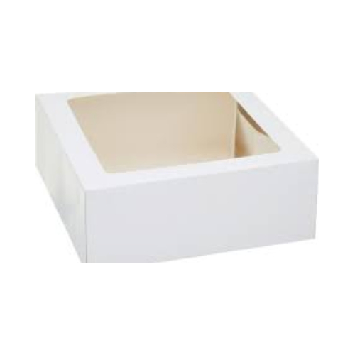 Cake Box 9x9x4" with window fold lid - each 