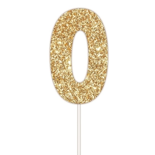 Gold Cake Topper - Number [Type: 0]