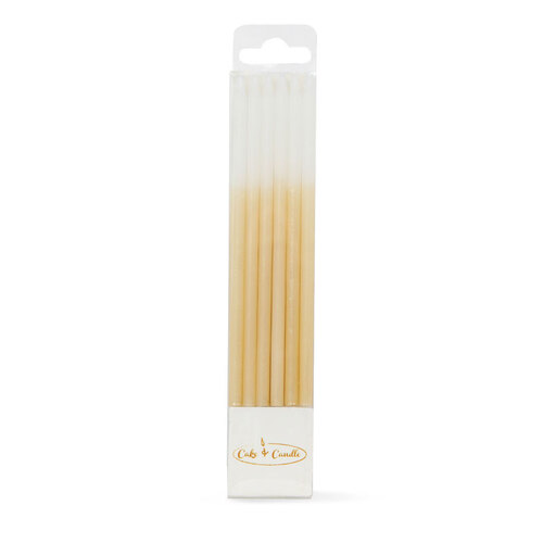 Ombre Candles Gold- 12/Packet
