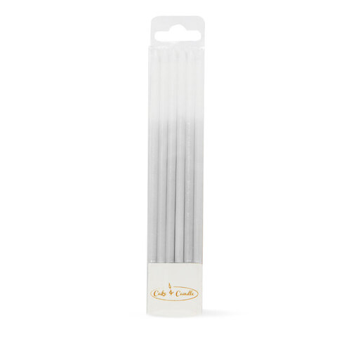 Ombre Candles Silver- 12/Packet