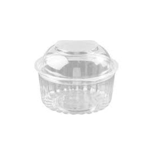  Clear Food Bowls with hinged dome lid - Sleeve of 50 - 341ml (12oz) (5)