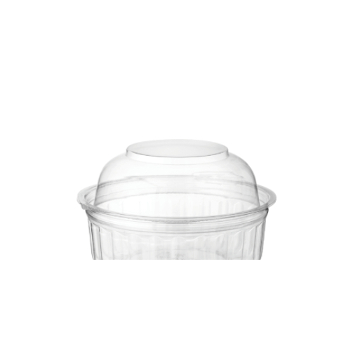 CTN 227ml (8oz) Clear Food Bowls with hinged dome lid - Carton of 250