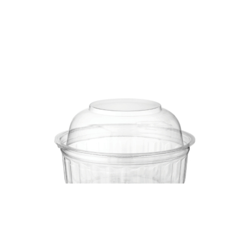  Clear Food Bowls with hinged dome lid - 50/SL (5) -227ml (8oz)