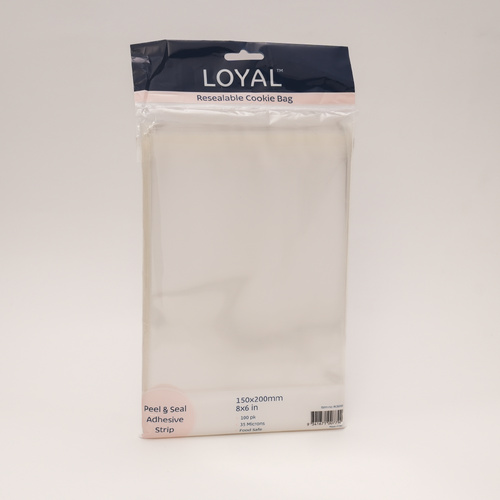 Resealable Cookie Bags 150x200mm - 100 p/pack