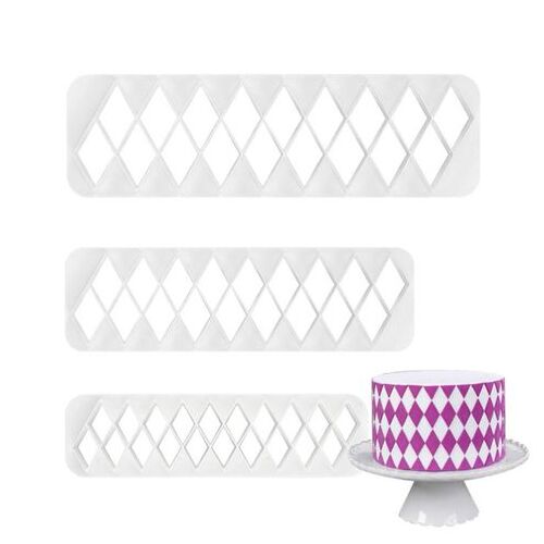Diamond Pattern Imprerssion Cutter set  (3 pcs)