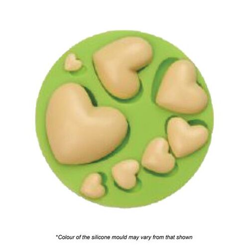 Assorted Hearts Silicone Mould - 8 Sizes