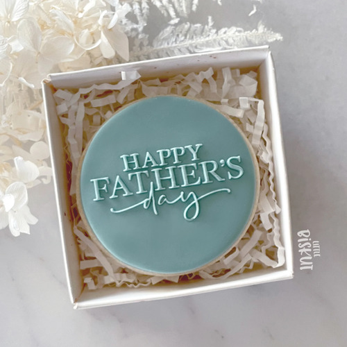 Happy Fathers Day Cookie Debosser Stamp