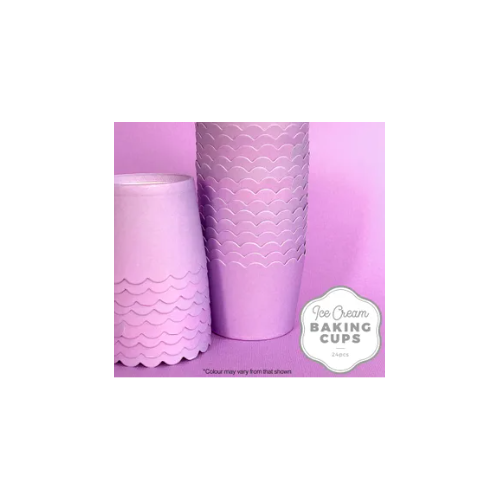 Ice Cream Baking Cups - Lilac 24 Pack