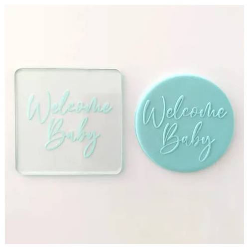 Welcome Baby Cookie Debosser Stamp *Discontinued Line*