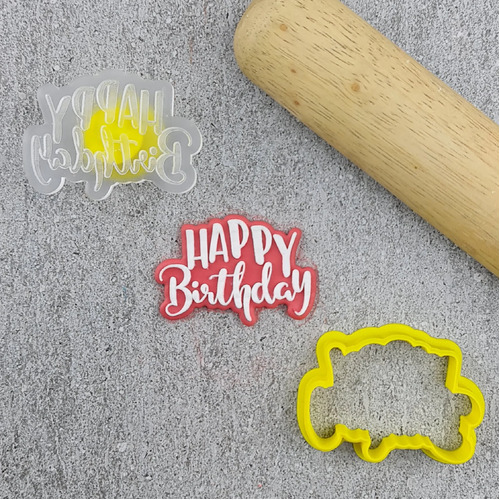 Happy Birthday Cutter and Debosser Set - Mini