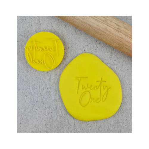 Twenty One Cookie Embosser Stamp