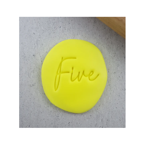 Five Cookie Embosser Stamp