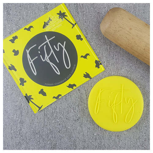 Fifty Cookie Debosser Stamp