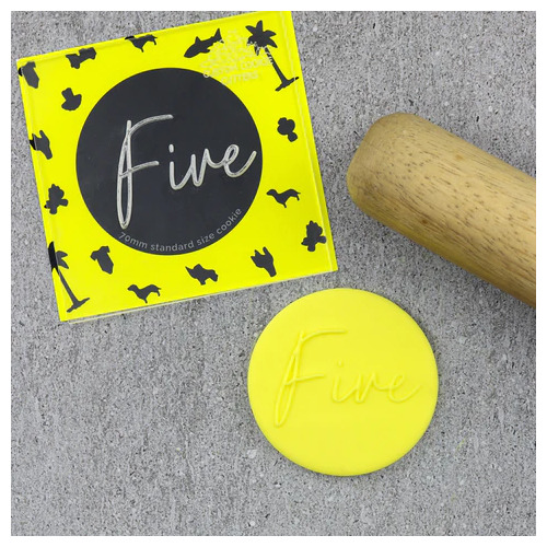 Five Cookie Debosser Stamp